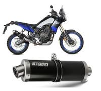 Scarico Moto Storm by Mivv nero Oval acciaio inox Compatibile Con Yamaha Tenere 700 World raid 2022 > 2024