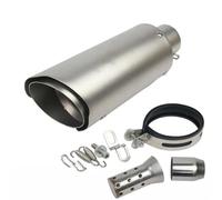 Scarico Moto Tubo Moto 51mm 1 paio silenziatore tubo di scarico moto con canna posteriore gerarchica per GW250 per GSXR1000 per YZF-R1 per CRF230 Tubo Di Collegamento Centrale(Silver 1 pair)