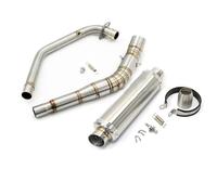 Scarico Moto Tubo Per CBR150 Per CBR125 CBR125R CB125R CBR150R CB150R 2015-2023 51mm Scarico moto Sistemi collegamento modificati Tubo anteriore Tubo Di Collegamento Centrale(Argento)
