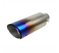 Scarico Moto Tubo Silenziatore tubo scarico moto 51 mm con canna posteriore gerarchica per Z900 per MT09 per DUKE390 per CBR1000 per R6 FZ8 R25 Tubo Di Collegamento Centrale(Blu)