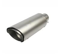 Scarico Moto Tubo Silenziatore tubo scarico moto 51 mm con canna posteriore gerarchica per Z900 per MT09 per DUKE390 per CBR1000 per R6 FZ8 R25 Tubo Di Collegamento Centrale(Argento)