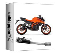 scarico omologato arrow pro-race in nichrom nero compatibile con ktm duke 390 2024 mototopgun 71972prn