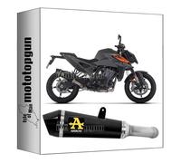 scarico omologato arrow x-kone in nichrom nero con coppa in carbonio compatibile con ktm duke 990 2024 mototopgun 71973xkn
