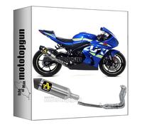 scarico omologato catalizzato arrow race-tech in alluminio con fondello in carby compatibile con suzuki gsx-r 1000 2017 2018 2019 2020 mototopgun 71855ak + 71660mi