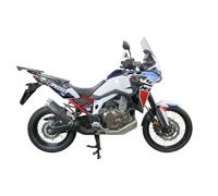 Gpr Exhaust Systems Silenziatore Ovale Omologato Dual Poppy Honda Crf 1100 L Africa Twin 21-22 Ref:e5.h.264.dual.po Carbon&stainless Steel