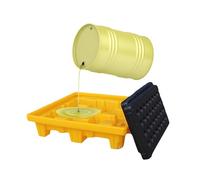 Scarico pallet a prova di perdite, piattaforma modulare di contenimento delle fuoriuscite per magazzini, vassoio ad alta capacità di carico, centro di accumulo a basso profilo