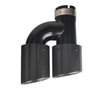 Scarico Per Auto Terminali Di Scarico Doppi In Fibra Carbonio Tipo H Per A4L A5 A6L Modify S Out Tail Throttle Ugello Nero Scarico Suggerimenti Per Marmitta(Giusto)
