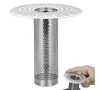 Scarico per doccia Acchiappasogni,Acchiappasogni per doccia | Efficace raccoglitore di capelli per scarico della vasca,Filtro di scarico in acciaio inossidabile, sensore per capelli di scarico baig