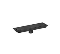 Scarico per doccia lineare con pannelli in acciaio inossidabile 304 2 in 1, canale doccia 10 x 30 cm, design piastrellato nero per una facile installazione e un aggiornamento moderno del bagno.