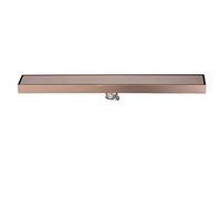 Scarico per doccia lineare in acciaio inox 304 304 spazzolato oro rosa 40 cm, 2 in 1, copertura rettangolare per piastrelle, con filtro per capelli per bagni eleganti