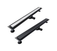 Scarico per doccia lineare in acciaio inox, 50 cm, 2 in 1, design italiano, per docce piastrellate, perfetto per bagni moderni, facile installazione e durevole