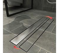 Scarico per doccia lineare in acciaio inox, 50 cm, 2 in 1, design italiano, per docce piastrellate, perfetto per bagni moderni, facile installazione e durevole