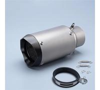 Scarico per moto Marmitta Universale Modificata In Lega Di Titanio Per Moto, Adatta A Per KAWASAKI Z900 Z1000 ZX6R, Per Ninja400, Per HONDA CBR500 Per YAMAHA R6(Grey)