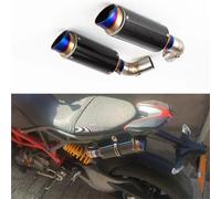Scarico per moto Per Ducati 950 Hypermotard 2019 2020 2021 2022 2023 2024 Slip On Moto Doppio Collegamento Tubo Di Scarico Marmitta(Blue)