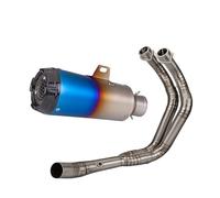 Scarico per moto Per MT07 FZ07 Sistema Di Scarico Completo Per Moto Escape Slip On 51MM Tubo Anteriore Collegamento Originale(TYPE-C)