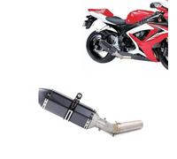 Scarico per moto Scarico Completo Per Moto, Tubo Centrale Slip-On Per Suzuki GSXR600, GSXR700, GSXR750 K6, GSX R700, R750, R600, GSXR 600 E 750 2006-2007(Grey)