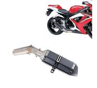 Scarico per moto Silenziatore Slip On Per Moto In Acciaio Inox Per Suzuki GSXR600, GSXR700, GSXR750 K6, GSX R700, R750, R600, GSXR 600 E 750 2006-2007(Grey)