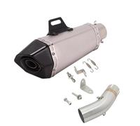 Scarico per moto Slip On Per Suzuki GSXS1000 GSXS1000F 2015 2016 2017 2018 2019 2020 2021 Tubo Di Collegamento Centrale Per Scarico Moto, Marmitta In Carbonio(Chrome)