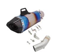 Scarico per moto Slip On Per Suzuki GSXS1000 GSXS1000F 2015 2016 2017 2018 2019 2020 2021 Tubo Di Collegamento Centrale Per Scarico Moto, Marmitta In Carbonio(Multi-colored)