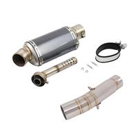 Scarico per moto Terminale Di Scarico Slip On Per Honda CBR500 CBR500X CB500F 2013 2014 2015 2016 2017 2018 2019 2020 Con Raccordo Centrale E Silenziatore(Grey)