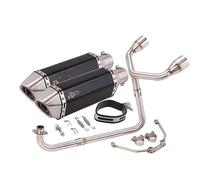 Scarico Per Motocicletta Doppio Sfiato Anteriore Mid Link Pipe Escape Silenziatore Modificato Per MSX125 MSX 125 Motore(9)