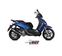 Scarico PIAGGIO BEVERLY 350 Mivv Mover Inox Verniciato Nero MV.PG.0003.LV