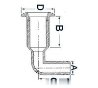 Scarico plastica 90° - 2" x 38 mm - 1 PZ Osculati - 17.322.56 - 1732256