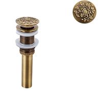Scarico pop-up for lavabo for da bagno, finitura anticata, materiale in ottone, scolapiatti Clic-clac Waterlet Vanity Adatto a lavandini e vasche da bagno(No Hole B2)