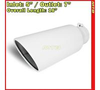 Scarico Punta 213927 Inossidabile Camion Angolo Bianco 18 inch Bolt-On 5 IN 7 Da