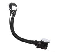 Scarico regolabile per vasca da bagno con controllo del filo del volantino per la gestione del flusso d'acqua e la prevenzione del trabocco, design di scarico verso l'alto, realizzato in plastica