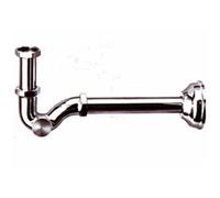SCARICO SIFONE a ESSE S cromato sotto lavabo lavandino bidet 1"