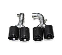 Scarico Silenziatore Per BMW G01 X3 G02 X4 2018-2022 Aggiornamento X3M X4M Look Terminali Scarico Quad Car Ugello Rotondo Terminale Scarico Acciaio Inox(Carbon Fiber C)