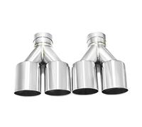 Scarico Silenziatore Terminale Di Scarico Quadruplo Da 2 Pezzi Diametro Interno 63 Mm Taglio Inclinato Ingresso, Ugello Di Scarico Del Silenziatore Uscita(ID63MMOD101MM)
