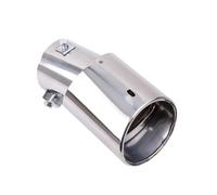 Scarico Silenziatore Universale In Acciaio Inox Auto Veicolo Posteriore Tubo Di Scarico Rotondo Coda Marmitta Punta Cromata Gola Scarico Accessori Auto(Curved)