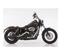 Scarico Slip-On Falcon Double Groove Nero Omologato Dyna FXDL FXDB 06-16