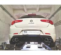 Scarico Sportivo doppio 100/90mm per Alfa Romeo Giulietta 1.4 1.6 con Diffusore