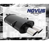 Scarico sportivo NOVUS gruppo N ESD 2x 76 mm design MS per BMW E46 serie 3 con 2