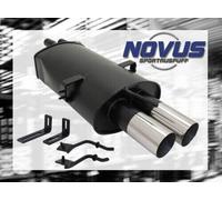 Scarico sportivo NOVUS gruppo N ESD 2x 76 mm RL design per BMW serie 3 E46 con 2