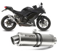 Scarico Storm by Mivv Gp acciaio inox per Kawasaki Ninja 300 2013 > 2016