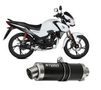Scarico Storm by Mivv Gp Nero acciaio inox per Honda CB 125 F 2023 > 2024