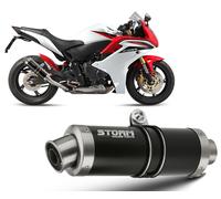 Scarico Storm by Mivv Gp Nero acciaio inox per Honda Hornet 600 2007 > 2013