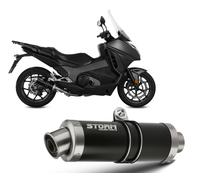 Scarico Storm by Mivv Gp Nero acciaio inox per Honda Nc 750 S / X 2016 > 2024