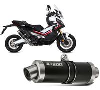 Scarico Storm by Mivv Gp Nero acciaio inox per Honda X-adv 750 2017 > 2022