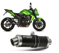 Scarico Storm by Mivv Gp Nero acciaio inox per Kawasaki Z 750 2007 > 2014
