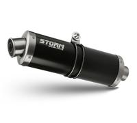Terminale Scarico Storm by Mivv Gp Nero acciaio per Suzuki Gladius 2009 > 2015