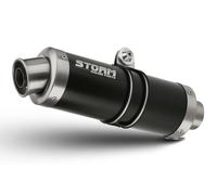 Terminale Scarico Storm by Mivv Gp Nero acciaio per Yamaha Mt-03 2015 > 2023