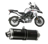 Scarico Storm by Mivv nero Oval acciaio inox per Benelli Trk 502 2017 > 2026
