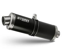 Scarico Storm by Mivv nero Oval acciaio inox per Honda Hornet 600 2001 > 2002