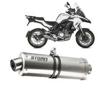Scarico Storm by Mivv Oval acciaio inox per Benelli Trk 502 2017 > 2026