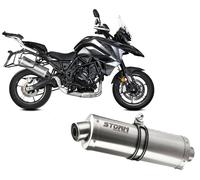 Scarico Storm by Mivv Oval acciaio inox per Benelli TRK 702 / X 2023 2026